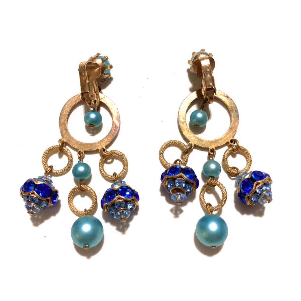 Gorgeous Vintage Chandelier Clip-On Earrings - Picture 4 of 6
